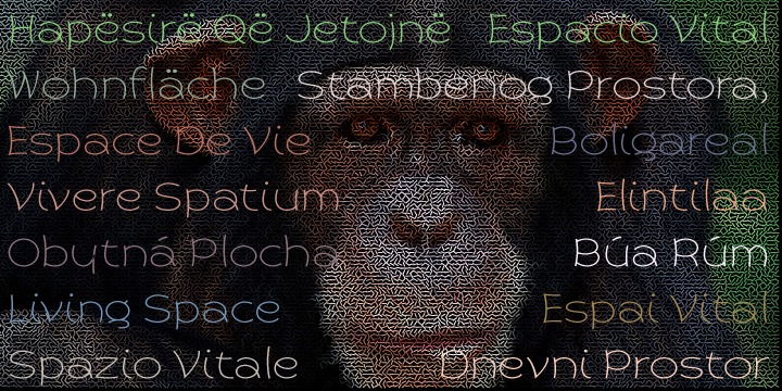 Beispiel einer Primate Regular-Schriftart